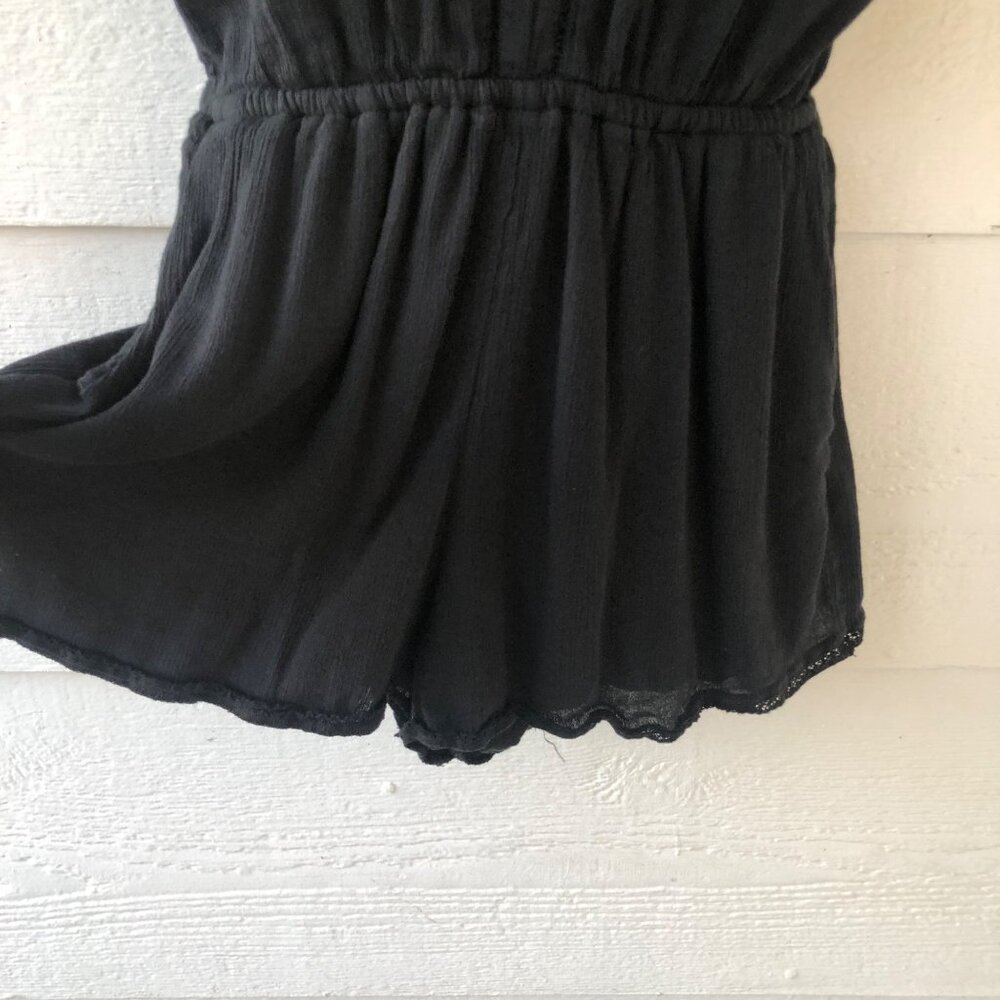 Abercrombie & Fitch Women’s Sz MP Jumper Shorts Black Crochet Detail Pockets - Picture 3 of 16